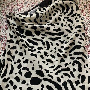 Animal Print Black and White Dress